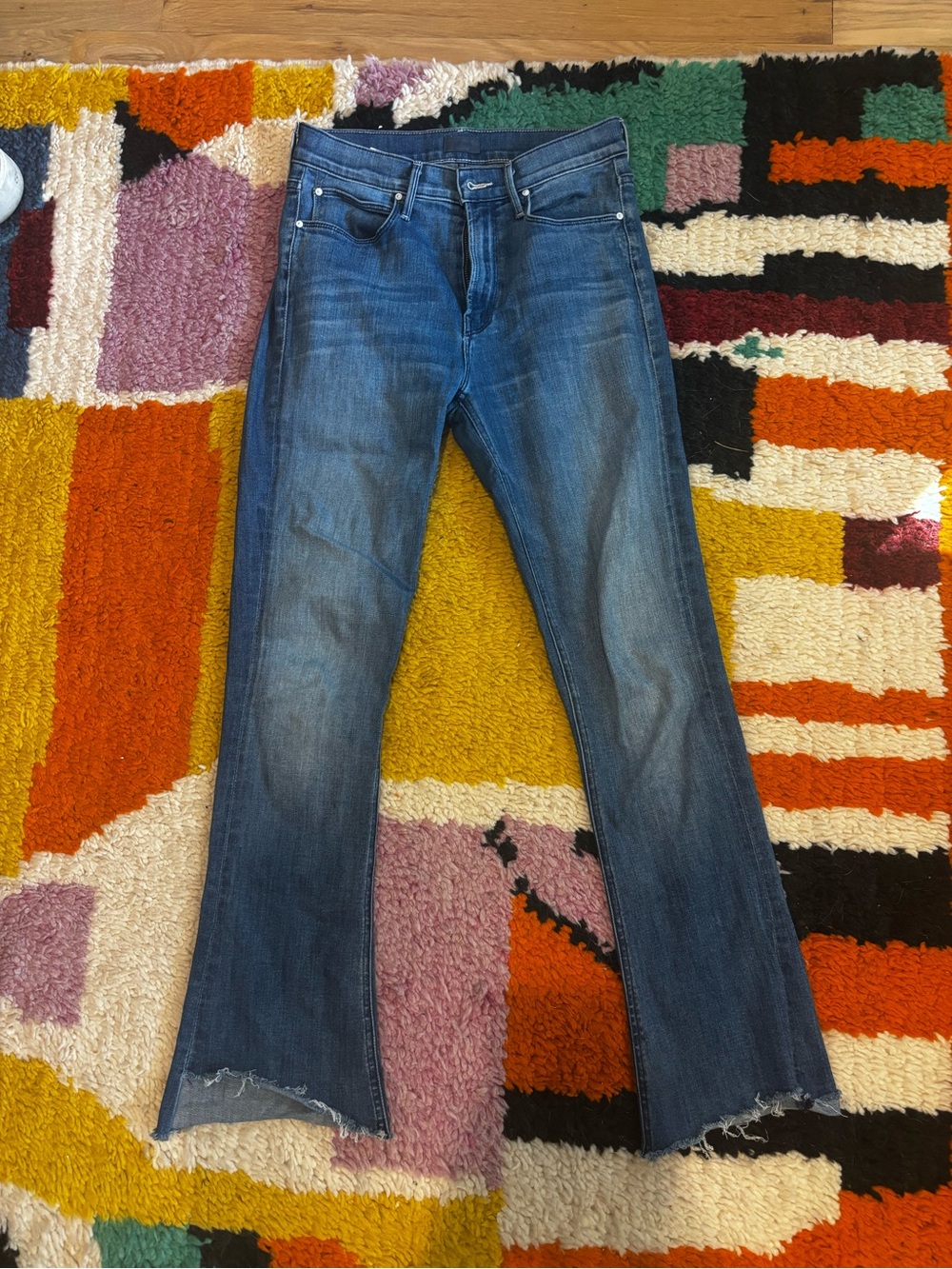 MOTHER The Runaway Step Fray Jean - Sz 27
